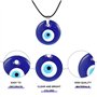 UTMACH 20 Pcs 3cm Nazar Boncuk Perles Verre Mauvais Oeil Bleu Plat Evil Eye Perle Mauvais œil Turc Nazar Boncugu pour Collier Bi