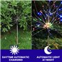 Lot de 2 lampes solaires pour jardin extérieur, feux d'artifice solaires, lampes de jardin pour extérieur, lampes solaires de ja