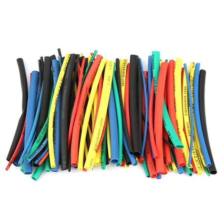 100pcs Assortiment de Tubes Thermorétractables 5 Tailles 5 Couleur Ensemble de Manchon Isolé de Câble Métallique 100mm