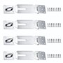 Moraillon Porte Cadenas,Loquet Cadenas,Loquet de Cadenas,Loquet Porte Exterieur,4 Pcs Loquet porte Cadenas,Loquet de Porte avec 