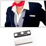 CHSEROK 10 Pièces de Badge Aimants de, 45 x 13 mm Sans Aiguille Auto-Adhésives Badges Porte Nom, étiquette de Nom d'aimant peut 