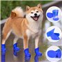 Fayemint 4 Morceaux de Bottes de Chien Imperméables en Silicone, Chaussures pour Animaux de Compagnie, Convient pour Les Jours d