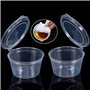 50 Pièces Boîte à sauce transparente, Stockage en plastique étanche, Conteneur de stockage de mucus, pour Conserver des Collatio