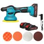 Mini polisseuse à tampon sans fil - Kit de polissage portable de 6 pouces pour l'entretien des voitures