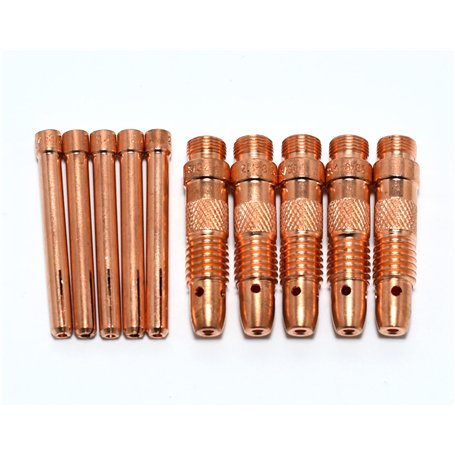 RIVERWELD Corps de Pince pour Soudage TIG 10N24 10N32 2.4mm Kit d'assortiment pour QQ300 PTA DB SR WP 17 18 26 Torche de Soudage