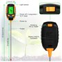 Humidimètre du Sol 4 en 1 - Écran LCD numérique - Température des Plantes/humidité du Sol/pH/intensité de la lumière du Soleil -
