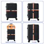 2pcs Sangles de Bagage RéGlable, Sangle de Bagage avec Boucle de Verrouillage CombinéE, éTiquettes avec Nom, Adresse, CoordonnéE