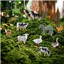 DOUSELLA 12 PCS Figurines d'animaux de la Ferme Réalistes Jouet Animaux de la Forêt Mini Figurines de Ferme Jouets Miniatures po