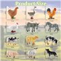DOUSELLA 12 PCS Figurines d'animaux de la Ferme Réalistes Jouet Animaux de la Forêt Mini Figurines de Ferme Jouets Miniatures po