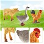 DOUSELLA 12 PCS Figurines d'animaux de la Ferme Réalistes Jouet Animaux de la Forêt Mini Figurines de Ferme Jouets Miniatures po