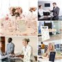 Lot de 5 x a4 Présentoirs de Table Incliné, A4 Porte-Brochures de Table en L, Acrylique Transparent, Porte Affiche A4 Pour Menu,