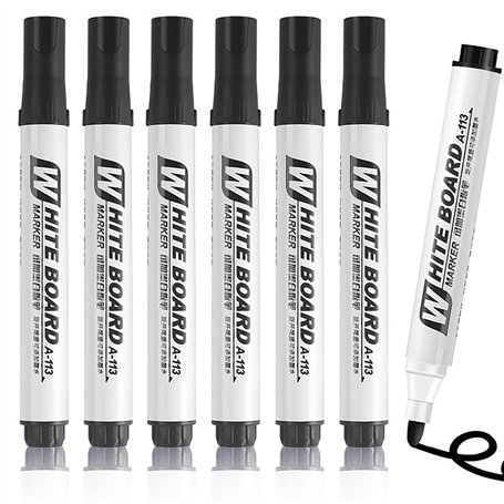 Exburanty Lot de 6 Marqueur Noir Indélébile