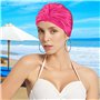 Forreen 3pcs Bonnet de Bain Femme Piscine Impermeable Élastique Bonnet Piscine Antidérapant Séchage Rapide Confortable Bonnet de