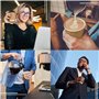 110 Kraft Ondulation Double Paroi Gobelets Carton pour Café à Emporter - Tasse 240ml avec Couvercles et Agitateurs en Bois pour