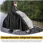 WANDGU Poncho de Pluie pour Vélo: Capuche Anti-Pluie Imperméable Réutilisable - Protection Intégrale pour Vélos/VTT/Électriques 