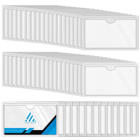 GOEDCH Lot de 100 porte-étiquettes auto-adhésifs : 10 x 6 cm