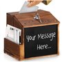 GOEDCH Boîte à Suggestions en Bois Verrouillable: BoîTe à Suggestions Montage Mural pour Voter Dons Suggestions