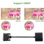 QIANRENON Adaptateur DVI-D vers VGA Dual Link 24+1 mâle vers VGA femelle - Câble d'extension vidéo 1080p pour connecter des syst