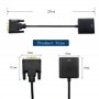 QIANRENON Adaptateur DVI-D vers VGA Dual Link 24+1 mâle vers VGA femelle - Câble d'extension vidéo 1080p pour connecter des syst