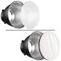 Soonpho Diffuseur de Lampe réflecteur Standard 17,8 cm avec Grille nid d'abeille 10 °/30 °/50 ° Blanc Tissu Doux pour Support Bo
