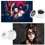 Horuili® Set de Peinture Faciale pour Halloween, Kit de Peinture Corps Visage Noir et Blanc, Kit de Peinture pour Le Visage, ave