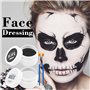 Horuili® Set de Peinture Faciale pour Halloween, Kit de Peinture Corps Visage Noir et Blanc, Kit de Peinture pour Le Visage, ave