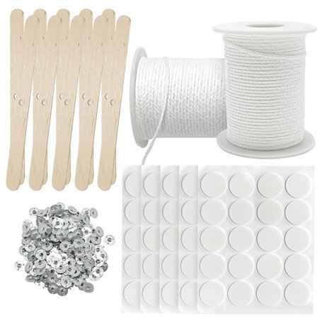 Xpieoyrm 2 Rouleaux Mèche de Bougie Coton