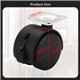Xpieoyrm 4 Pièces Roulettes Pivotantes de 50mm, Roulettes pour Meubles, 2 avec Frein et 2 sans, roulettes de Rechange pour Chais