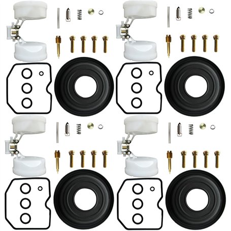BenTsD Compatible avec le kit de réparation de carburateur 4-Pack Diaphragme flottant utilisé sur Suzuki Bandit 600 GSF600S 1996