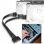 Câble adaptateur répartiteur d'alimentation SATA en Y 15 broches SATA mâle vers double femelle pour disque dur HDD SSD 22 cm