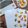 Lot de 25 feuilles de papier autocollant 100 % transparent étanche pour imprimante laser Format A4 Imprimable Transparent