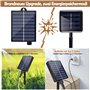Coomoors Guirlande Lumineuse Exterieure Solaire avec 16 Ampoules, 8 M Blanc Chaud Chaîne Lumiere Exterieur 8 Modes IP65 Étanche
