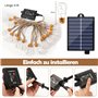 Coomoors Guirlande Lumineuse Exterieure Solaire avec 16 Ampoules, 8 M Blanc Chaud Chaîne Lumiere Exterieur 8 Modes IP65 Étanche