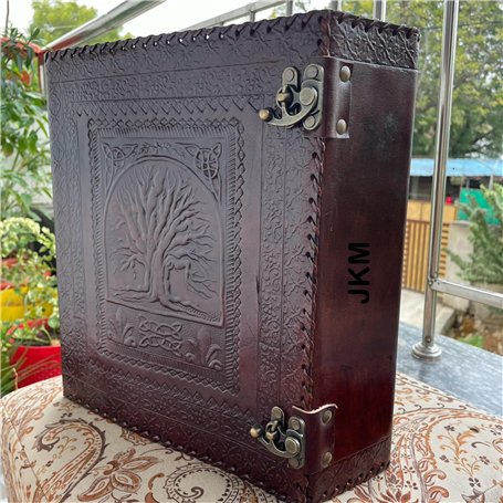 Handborncraft Classeur à Anneaux en Cuir pour Homme - Grand Organiseur de Dossier à 3 Anneaux de 7