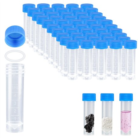 50 Pièces Tube a Essai Plastique