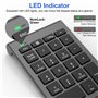 Pavé Numérique Bluetooth - Clavier Numérique Externe sans Fil Portable à 22 Touches, Pavé Numérique sans Fil Bluetooth avec racc