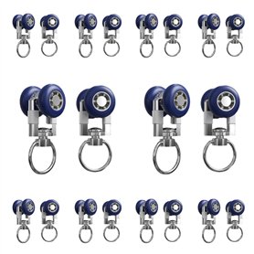 Rouleaux Planeur de Rideau 20 Pièces Crochet Pergola Rail Rouleaux de Rail de Rideau Roue de Poulie en Métal Crochet Rideaux Co Rouleaux Planeur de Rideau 20 Pièces Crochet Pergola Rail Rouleaux de Rail de Rideau Roue de Poulie en Métal Crochet Rideaux Co