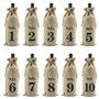 KLYNGTSK 10 PCS Sacs à Vin en Toile de Jute avec Cordon de Serrage Couverture de Bouteille de Vin en Toile Sacs à Vin Numéros Sa