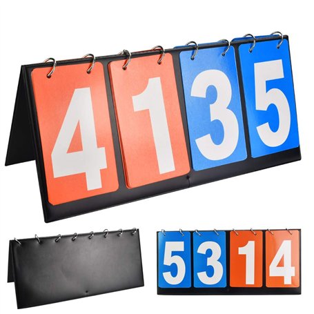 KLYNGTSK Tableau de Bord Score Plier Tableau d'Affichage Football 36.4 * 16.3cm Tableau de Bord Sportif Panneau Score Tennis Pan