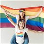2 PCS Arc-en-Rayé LGBT Fierté Bandana Bandeau Bracelet Foulard Ensemble Kit Intérieur ou extérieur Peace Dra
