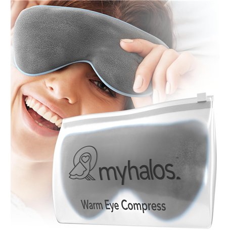 MyHalos® Compresse pour les yeux chauds pour aider à soulager les yeux secs