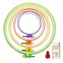 4 tailles - Cercle à broder en plastique - Kit de cercles à broder ronds colorés - En plastique - Cercle - Point de croix - Avec