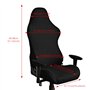 WIYETY Housse de chaise de gaming - Noir - Extensible - Pour ordinateur de jeu - Style racing - Chaise de bureau (noir, avec hou