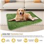 WIYETY Bac à Litière pour Chien - Gazon Artificiel 50 x 70 cm - Tapis d'Entraînement pour Chiot - Lavable et Imperméable - Pour