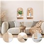 WIYETY Lot de 2 Supports Muraux en Bois, Style Bohème, Petite Étagère Flottante Arc-en-Ciel, Décoration pour Chambre à Coucher,