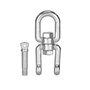 SAIJIAN 6 Pièces M6 Manille Pivotante en Acier Inoxydable 304 Anneau Pivotant Suspendue Crochet Pivotant pour Onnecter Un œillet