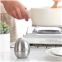 Minuterie Cuisine Minuteur Forme de Oeuf Alarme de Rotation Mécanique Manuelle Kitchen Timer Acier Inoxydable pour La Cuisine Cu