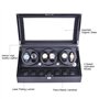 Dukwin Remontoir de montre automatique pour montres 6 + 7 montres avec moteur silencieux - 4 modes - Rotation env. 6 à 7 program