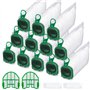 FERRGIA 12 Sacs d'Aspirateur en Microfibre Non-Tissée de Qualité pour Vorwerk Kobold VB100 FB100 avec 2 Filtres Moteur Aspirateu