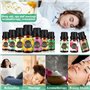 ZZXLOPEZ Ensemble D'huiles Essentielles, Huiles Essentielles 20 x 10 ml, Huiles Essentielles Aromathérapie 100% Pures pour Diffu
